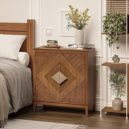 Luxury Wooden Bedside Cabinet with Door Storage - Image 5