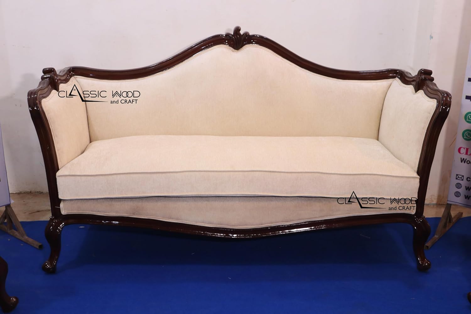 Luxury Handcrafted Victorian Sofa Set 3+2+1+1 for Royal Living Room - Image 4