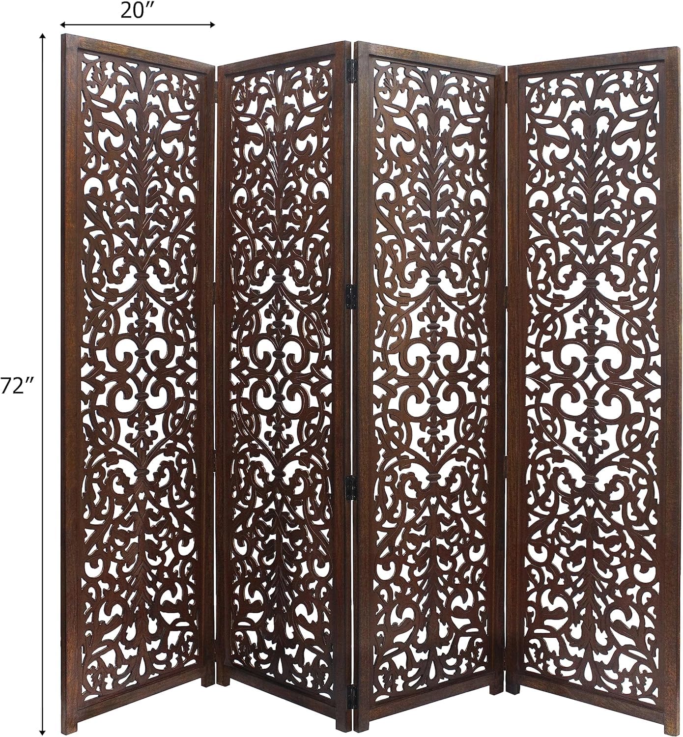 Wooden Room Divider Screen Folding Partition Panel for Living Room & Bedroom - Image 7