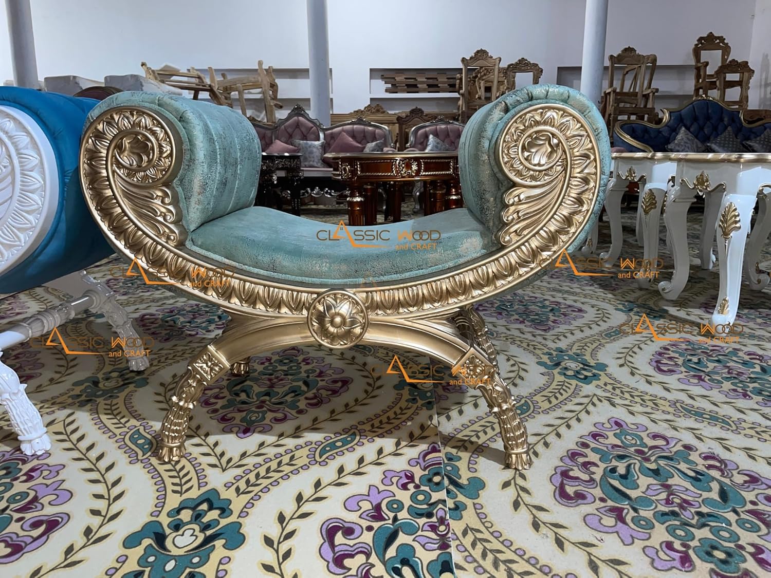 7 Seater Living Room Furniture with Center & Side Tables - Image 4