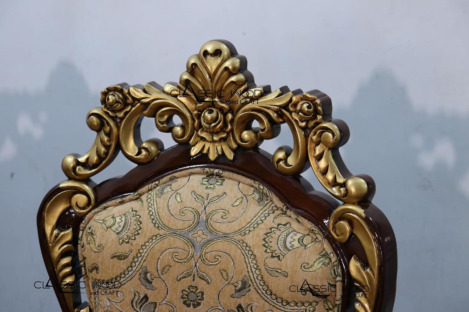 Traditional Victorian Style 6-Seater Teakwood Dining Set for Luxury Homes - Image 4