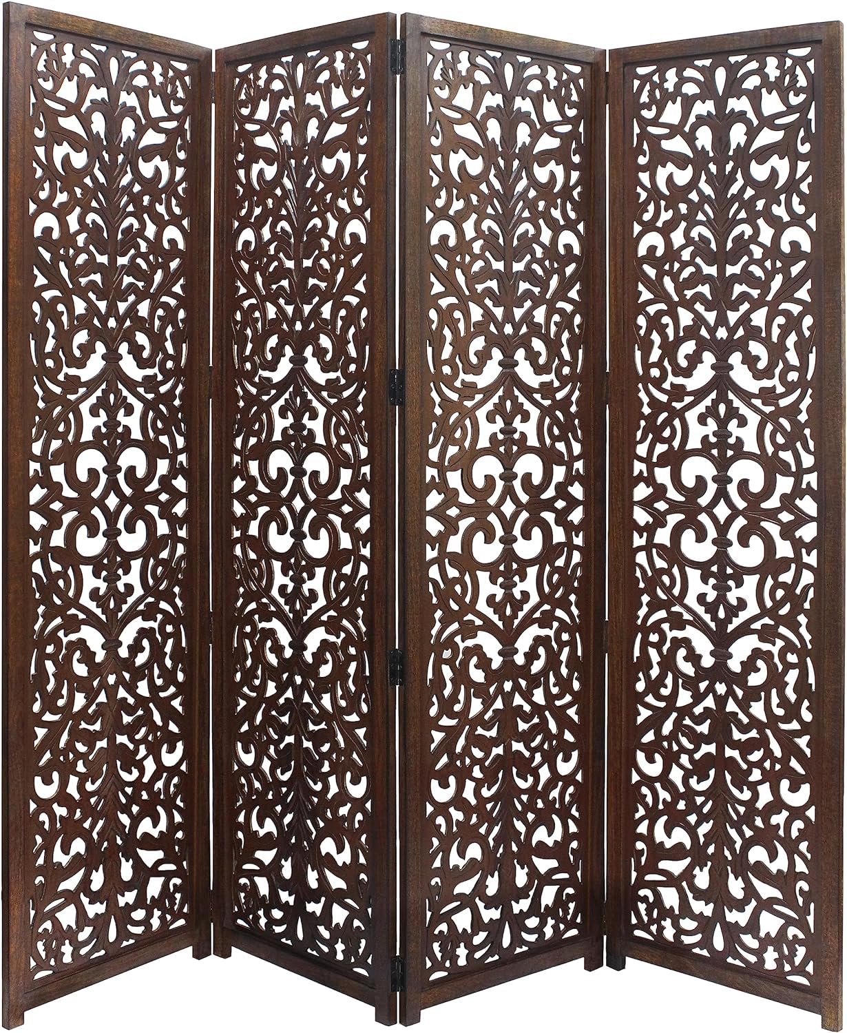 Wooden Room Divider Screen Folding Partition Panel for Living Room & Bedroom - Image 4