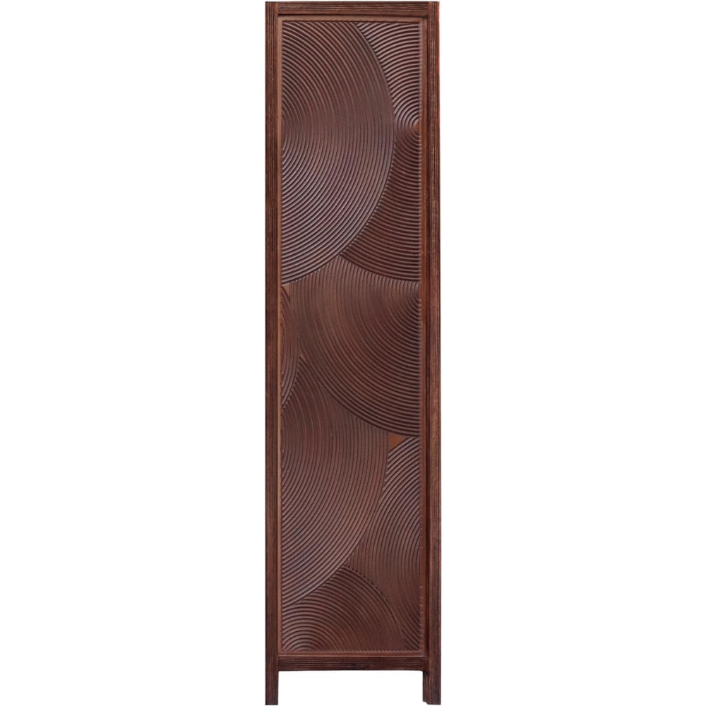 Brown Circular Groove Design Privacy Partition for Living Room - Image 8