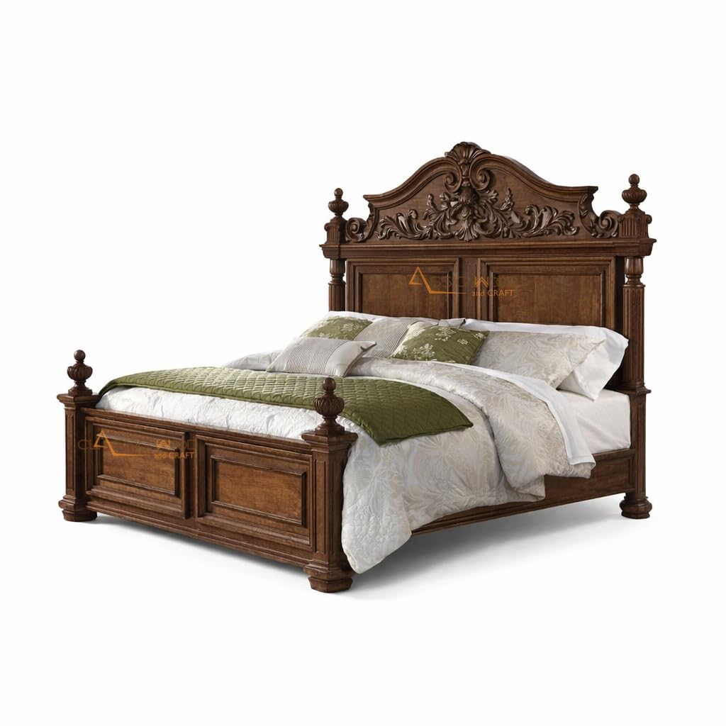 Wooden carved bed