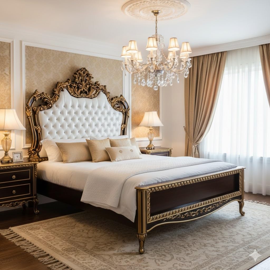 wooden bed