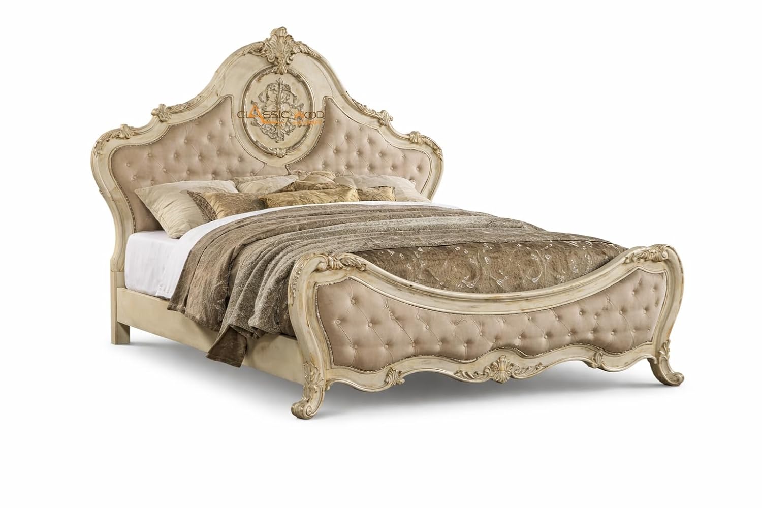 wooden bed