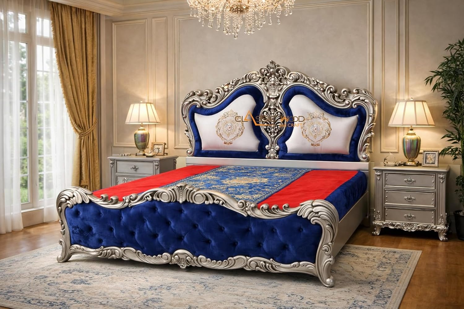 wooden bed