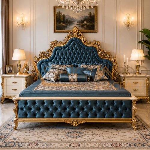 wooden bed
