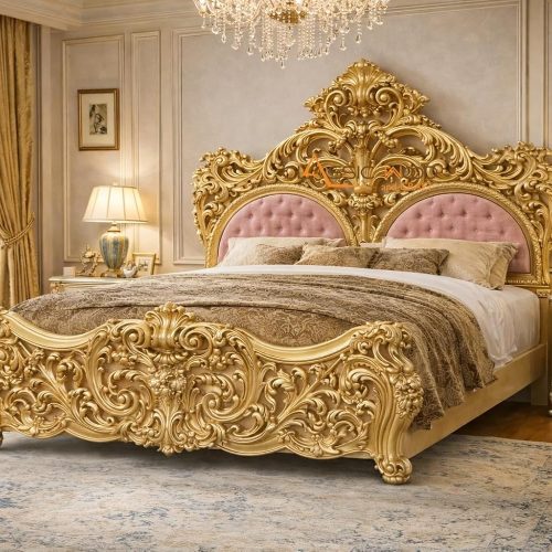wooden bed