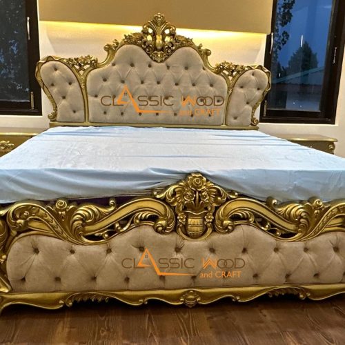 wooden bed